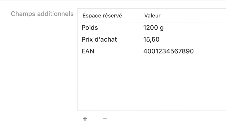 Champs additionnels dans GrandTotal