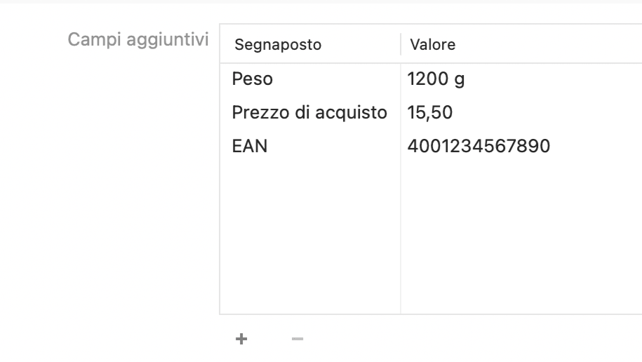 Campi aggiuntivi in GrandTotal