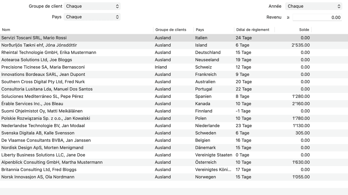 Créer des listes de clients