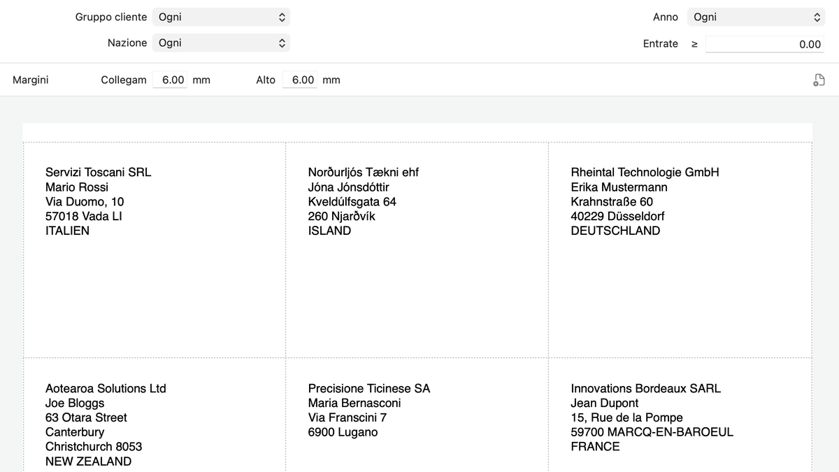 Stampare etichette di spedizione