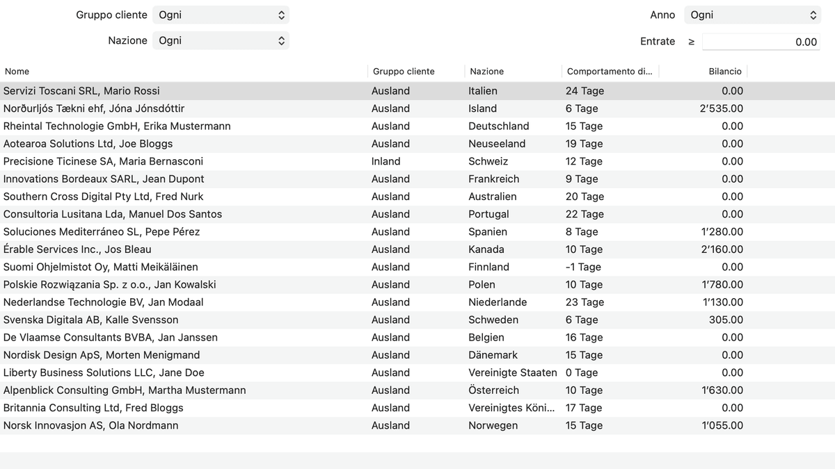 Creare liste clienti