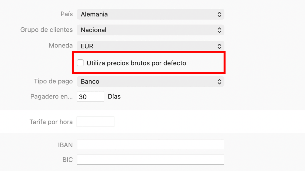 Interruptor bruto/neto en GrandTotal
