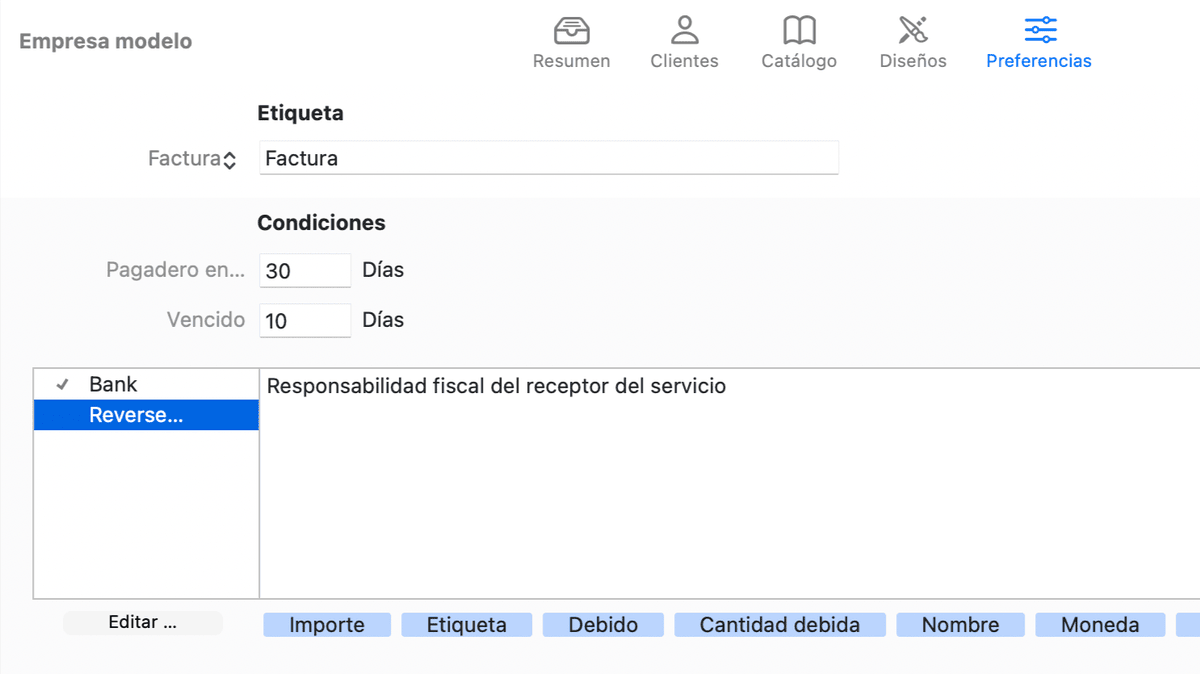 Configuración de Reverse Charge en GrandTotal
