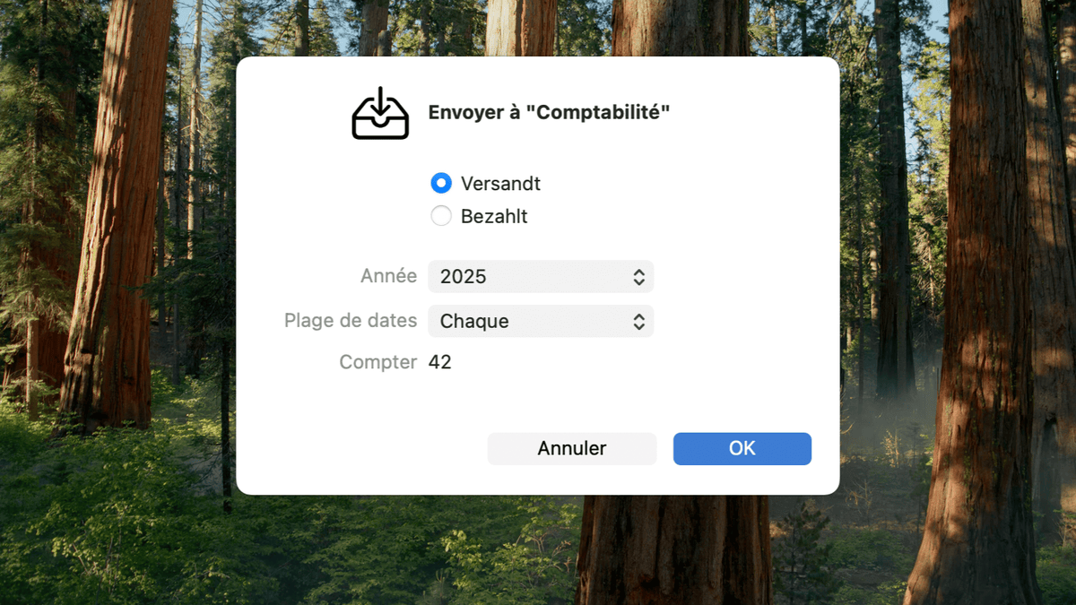 Envoyer à la comptabilité