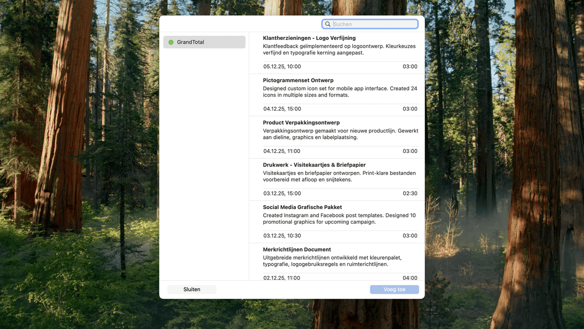 Kalenderitems importeren in GrandTotal