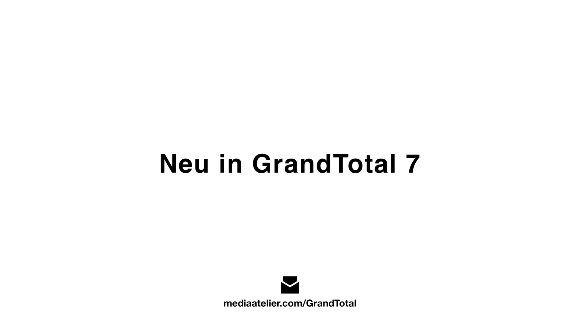 GrandTotal 7: Neue Funktionen