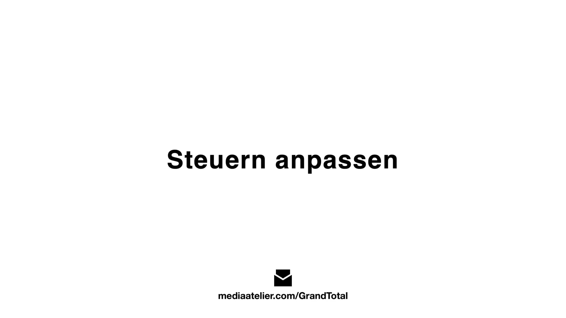 Umsatzsteuer in GrandTotal anpassen