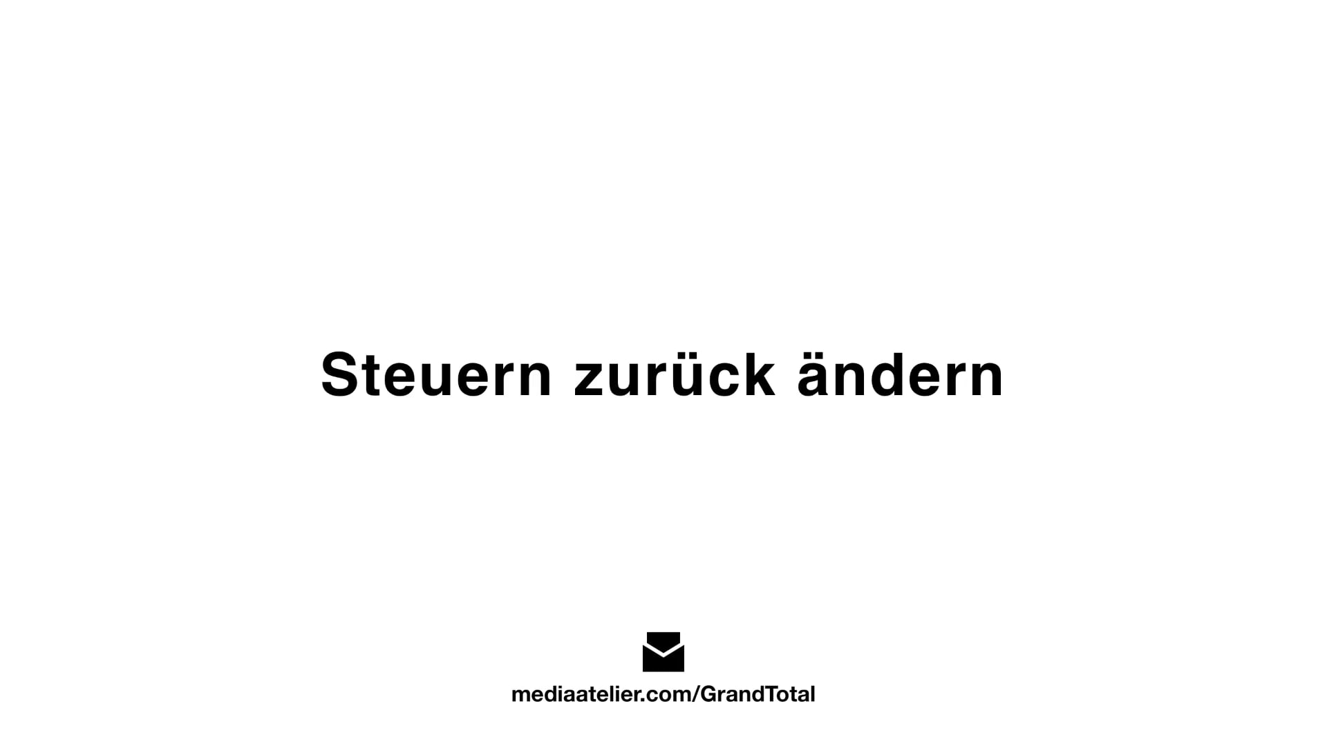 Steuern zurück ändern