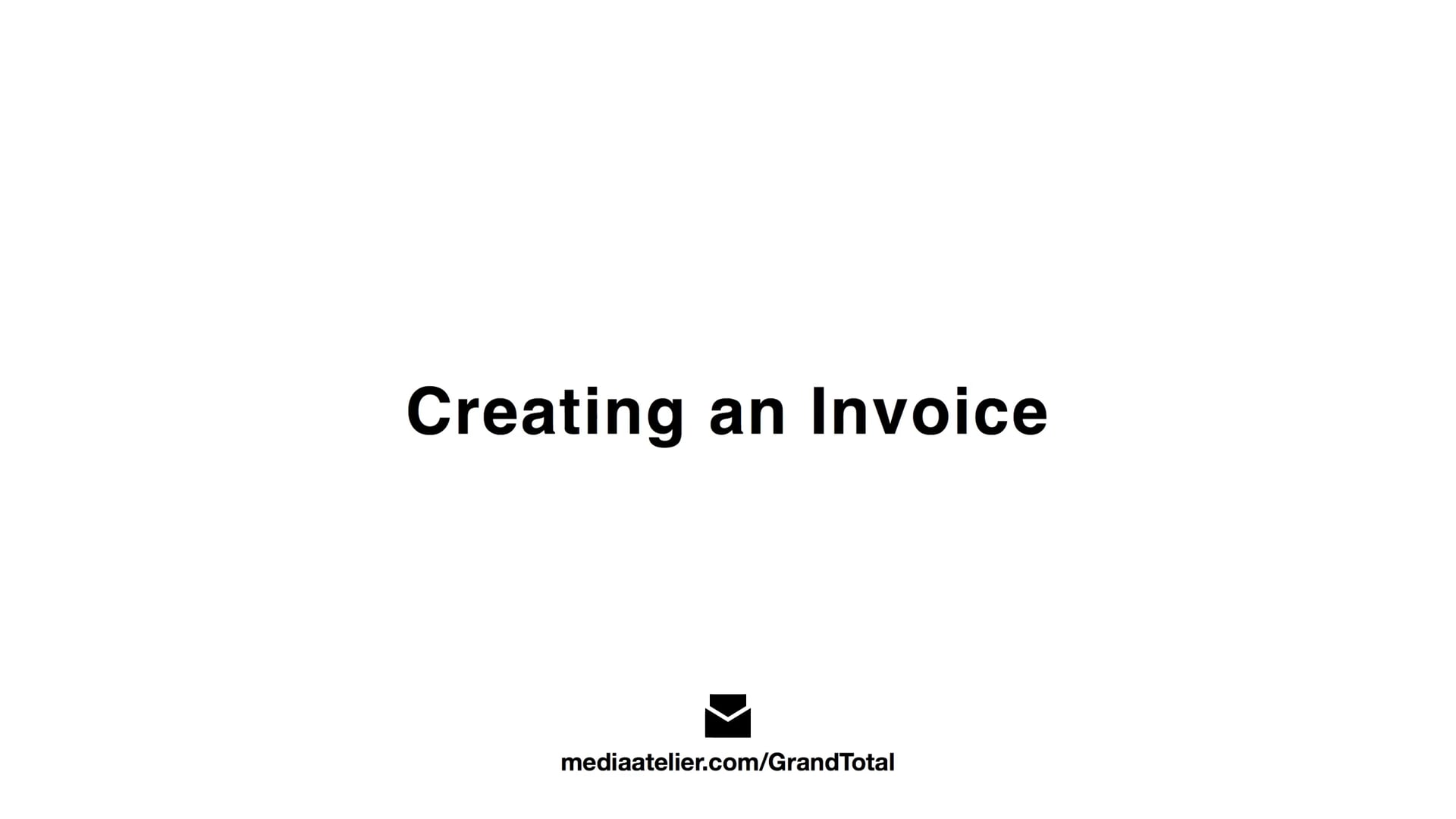 Creating Invoices Quickly