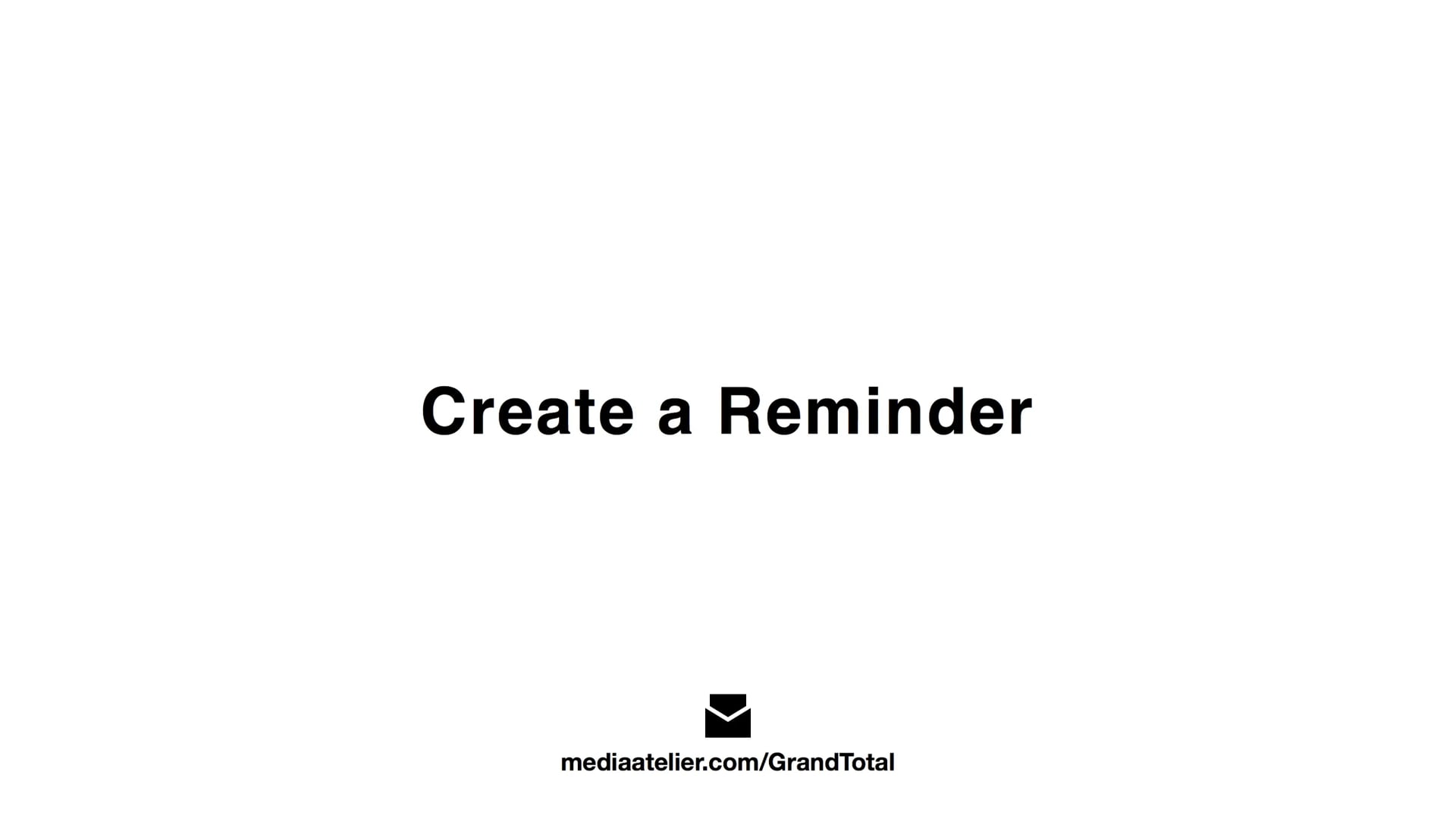 Creating Payment Reminders